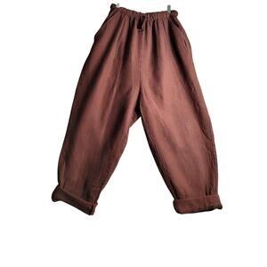 Free People Parachute Pants Sz Small Boho Rust Brown Cotton Blend